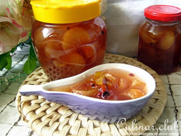 Варенье из инжирного персика с лимоном и розовым перцем