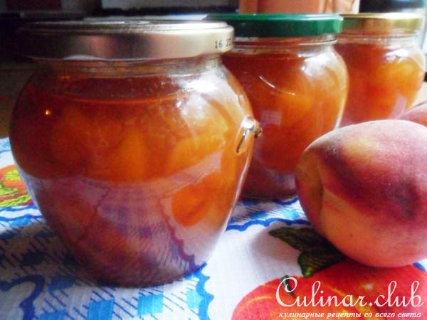 Персиковое варенье с лимоном и имбирём