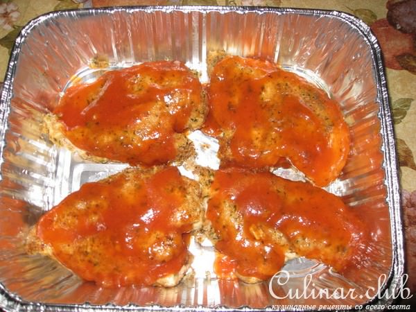 Курочка в соусе Parmezan.
