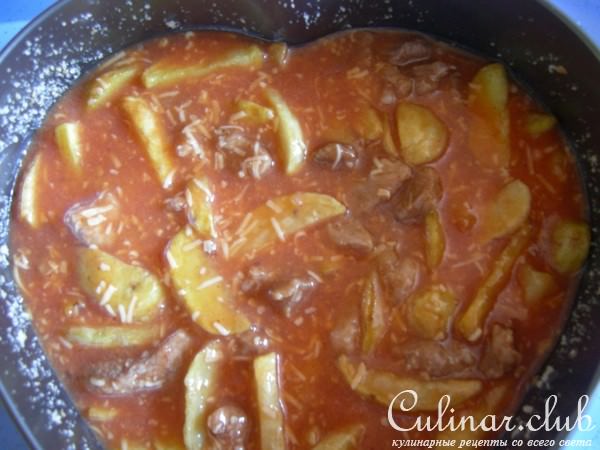 Фритатта с картофелем и свининой