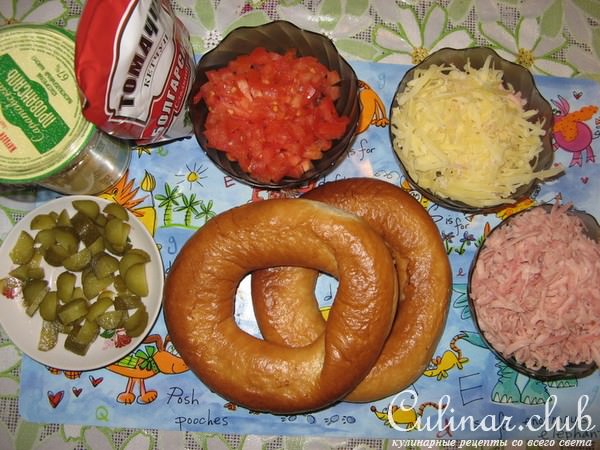 Пицца на бубликах