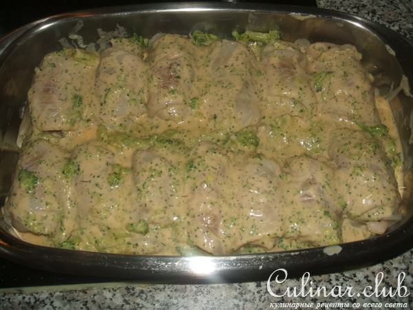 рыбные роллы с креветками в соусе
