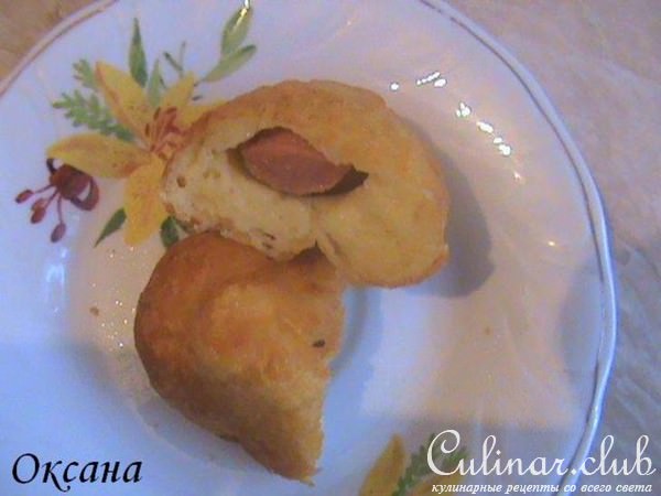 Пирожки картофельные с сосиской
