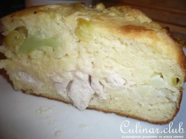 Куриная грудка с овощамии сыром в тесте