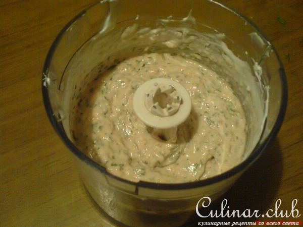 Драники с муссом из форели