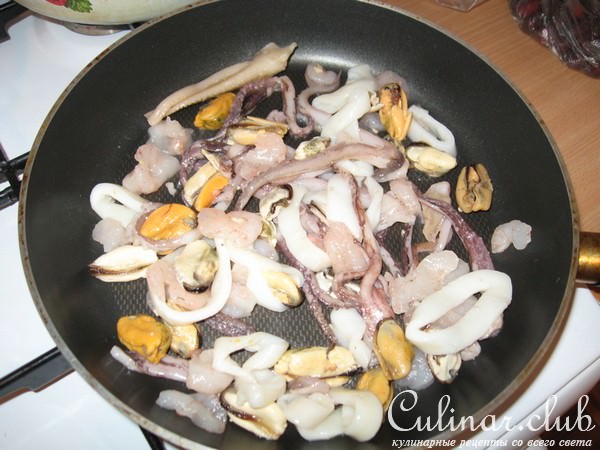 вермишель с морепродуктами
