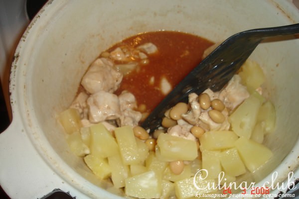 курица с ананасом