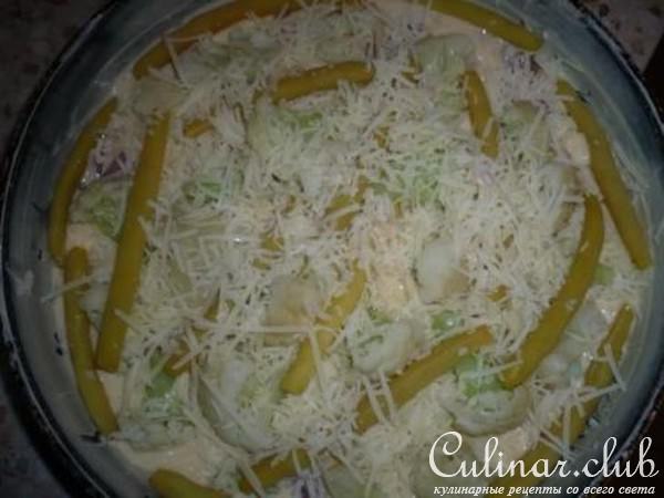 Куриная грудка с овощамии сыром в тесте