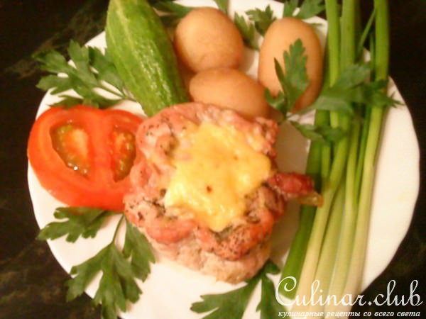 Мясные корзиночки с начинкой(вариант)