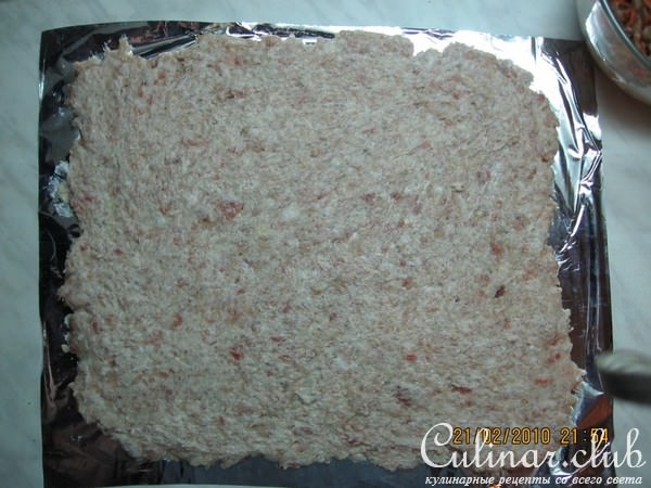 МЯСНОЙ РУЛЕТ ИЗ ФАРША «ГРИБНИК» (вариант)