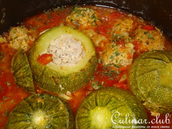 кабачки"РОНДИНЫ"фаршированные мясом