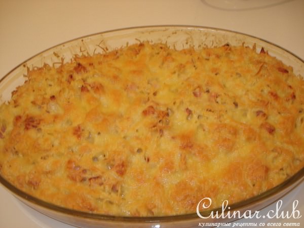 суфле из макарон тестенини с гастрономическими копченостями/версия/
