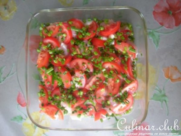 Куриное филе, запеченое под цуккини
