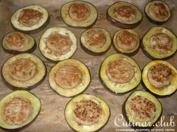 Баклажаные кольца с фаршем