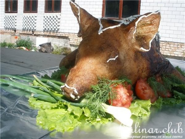 Поросенок жаренный