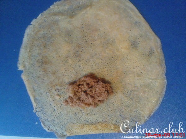 Блины с мясом для мужа