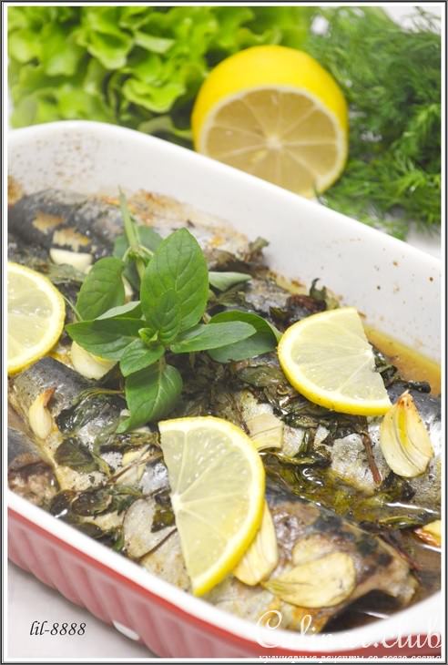 Сардины по-сицилийски с мятой и чесноком.