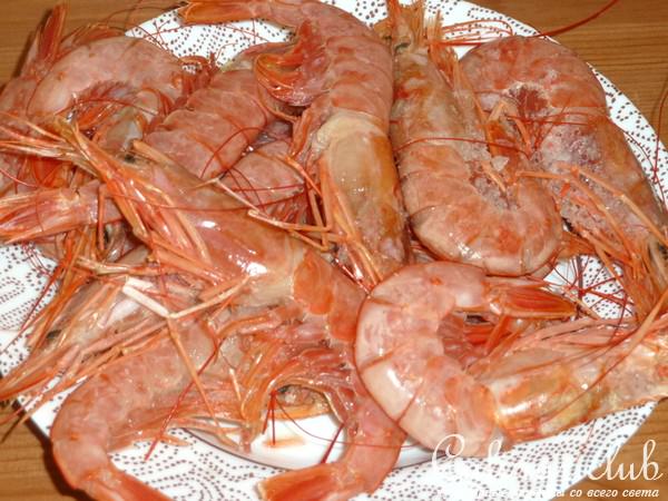 Креветки с солеными лимонами на гриле