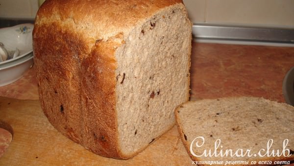 хлебушек с черносливом (возможно вариант) рецепт для хлебопечки