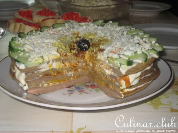 Печеночный тортик...в моем исполнении.