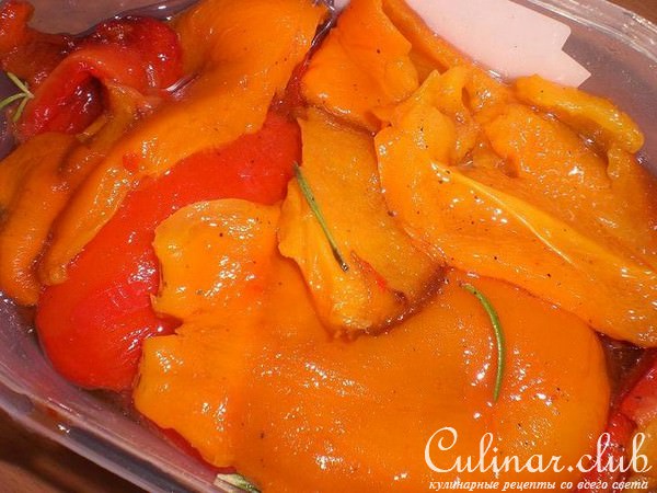 Овощи запечённые в духовке и замаринованные.