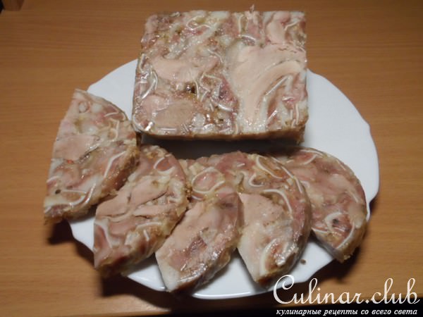 Зельц из ветчинницы.