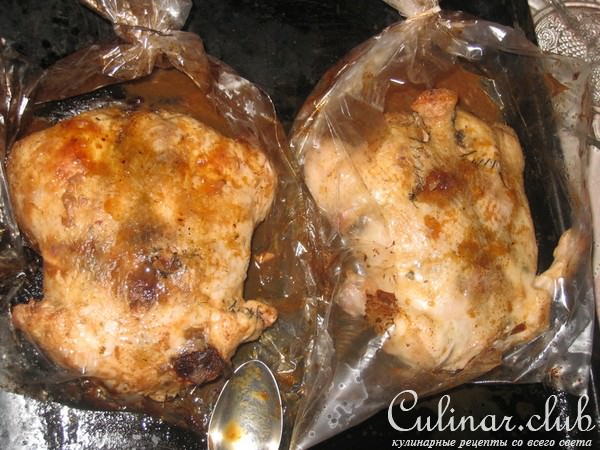 Курица без костей фаршированная фисташками и говядиной (вариант)