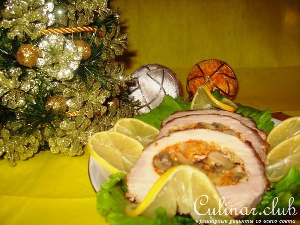 Рождественское фаршированное мясо