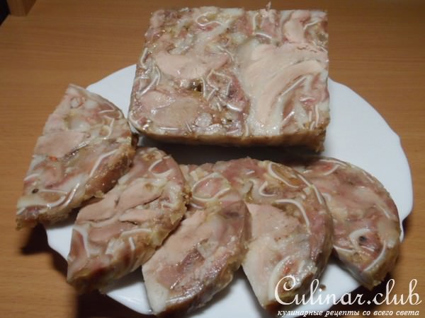 Зельц из ветчинницы.