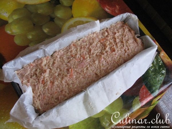Мясной хлебец с вермишелью быстрого приготовления