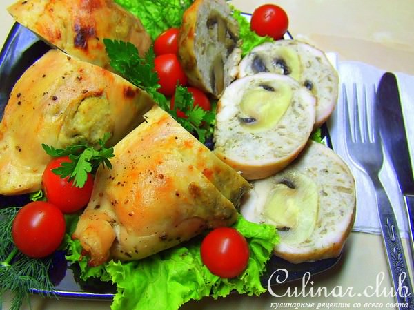 Курочка + грибочки=рецепт для дуэли! Со словами благодарности хорошему человеку :)