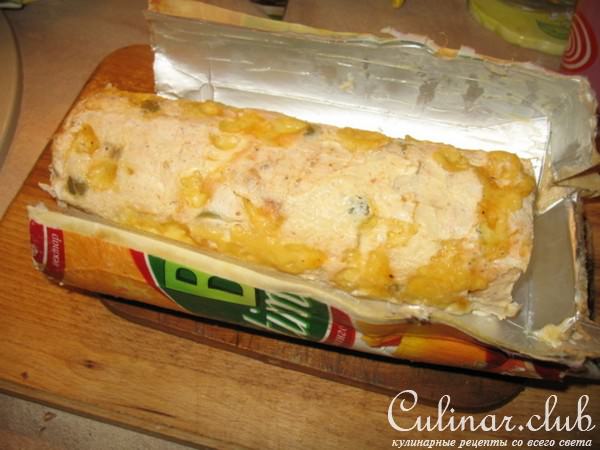 Полено куриное с сыром и оливками
