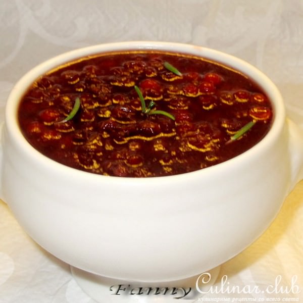 Патэ из куриной печенки с брусничным желе