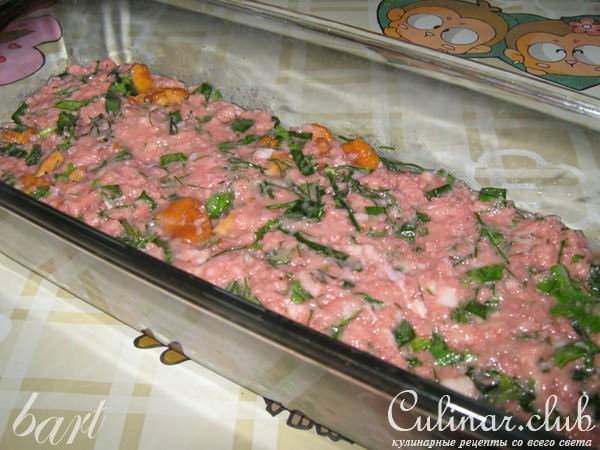 Мясной террин с лисичками.