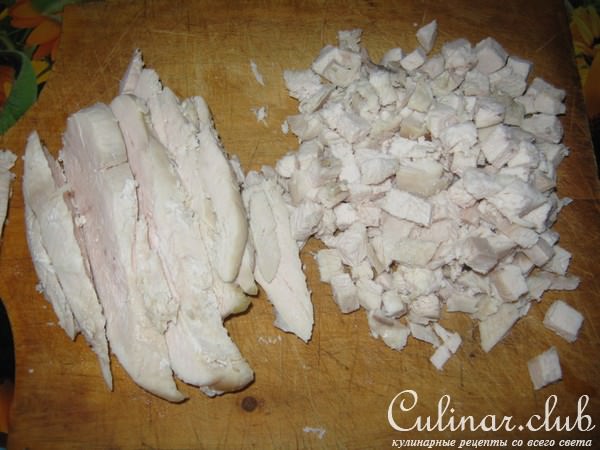 Салат"курица с морковью"