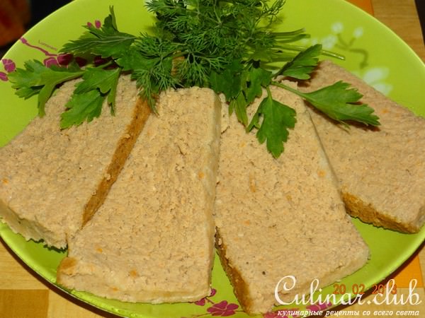 Нежный мясной паштет запеченый