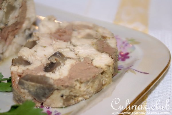 Сальтисон с грибами и печенью