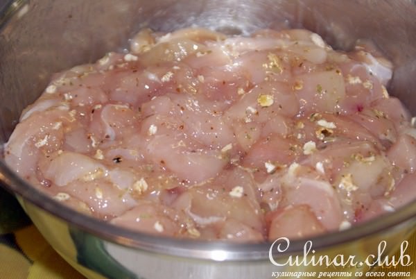 Сальтисон с грибами и печенью