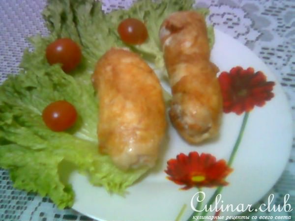 Куриные рулетики со свиным фаршем и розмарином(вариант)