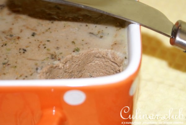 Паштет из куриной печени с грибами