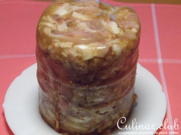 Зельц из ветчинницы.