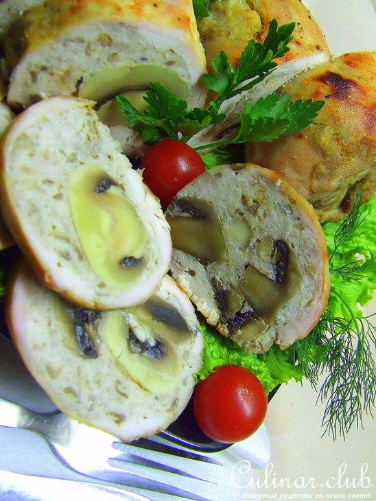Курочка + грибочки=рецепт для дуэли! Со словами благодарности хорошему человеку :)