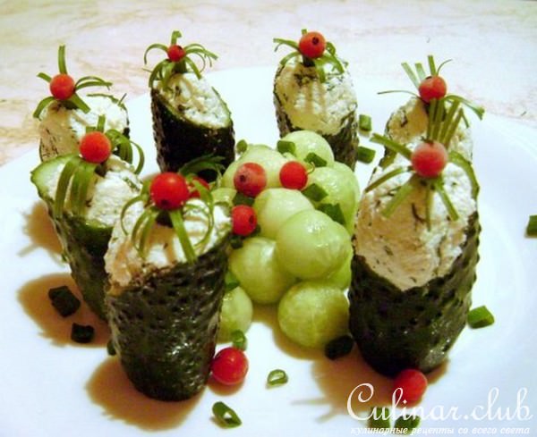 ОГУРЦЫ ФАРШИРОВАННЫЕ (гости на пороге)