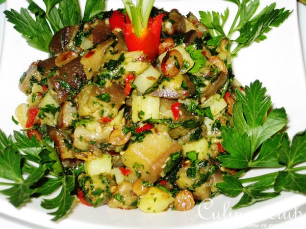 Закуска из баклажанов и изюма