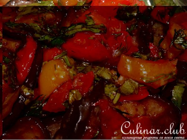 Маринованные баклажаны "Мозаика"