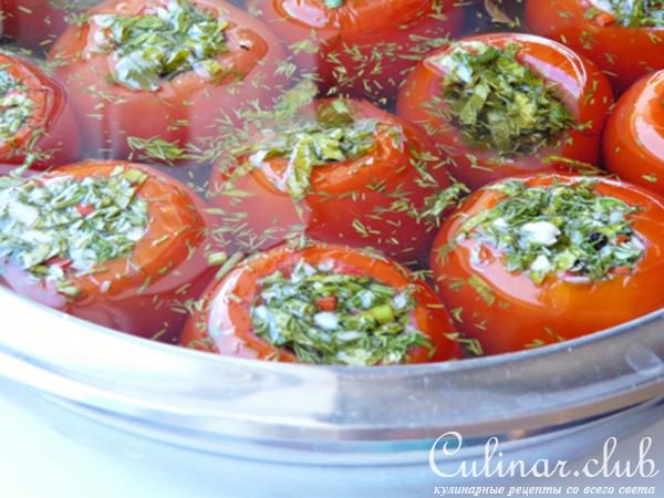 Фаршированные маринованные помидоры (и к водочке, и к мясу, и просто так)))