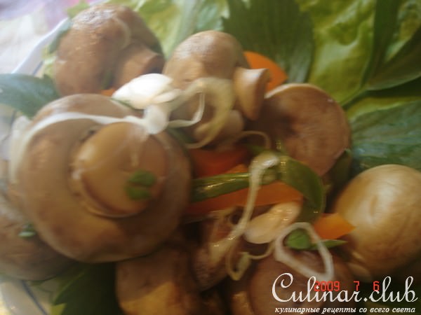 шампиньоны маринованные