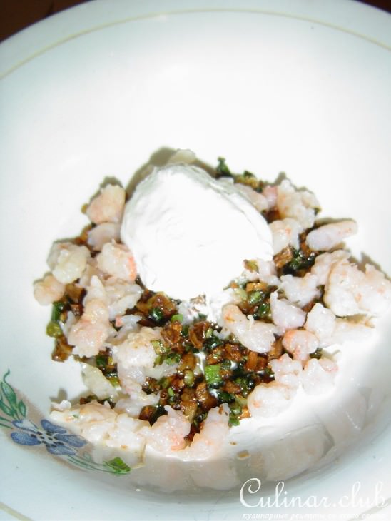 Шампиньоны фаршированные "Морское искушение"