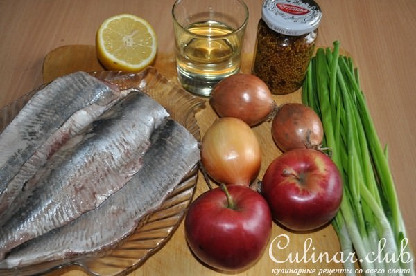 Закуска из сельди с яблоками