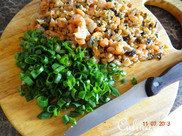 Закуска из морепродуктов с лавашем